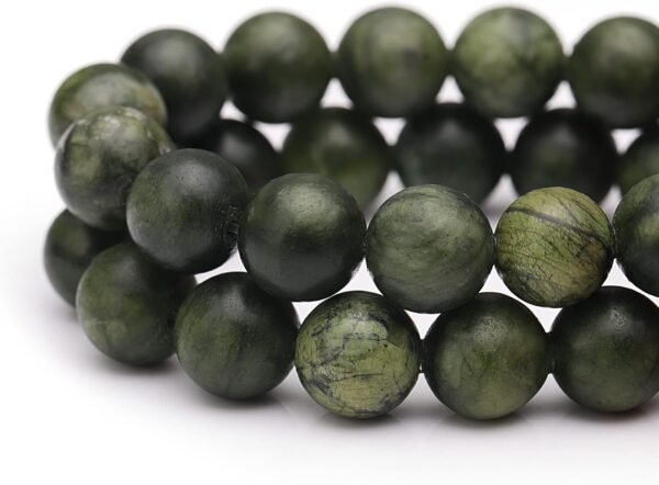 Youngbling Prírodné Jade Korálky 8mm – Hladké zelené jade guľôčky pre výrobu šperkov, náramky a náhrdelníky (15") - Image 4