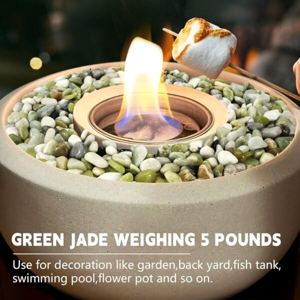 2,2 lb Jade kamienky – Leštené dekoratívne okruhliaky 1/2" pre izbové rastliny, vázy, bambus a záhradnú dekoráciu - Image 2