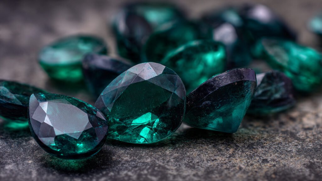 Black and Green Gems