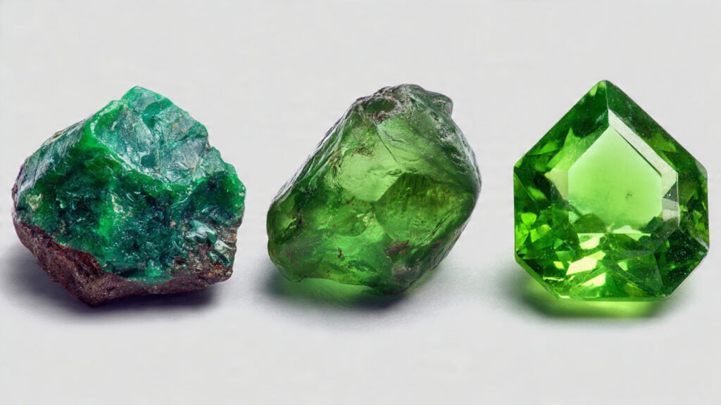 jade vs emerald vs peridot